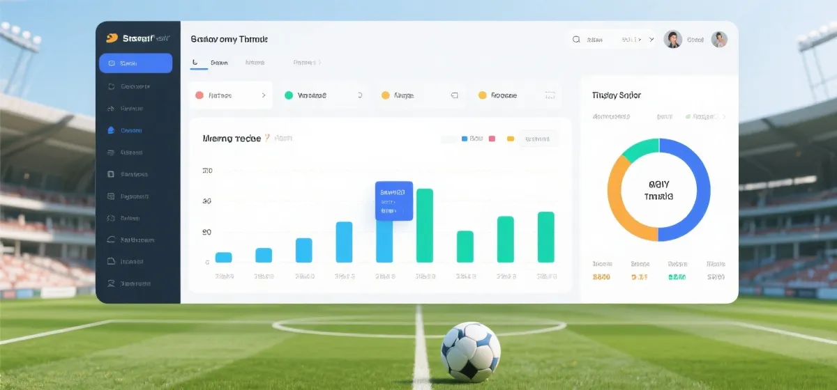 体育数据与可视化界面示意